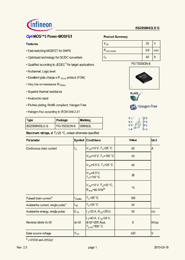 BSZ058N03LSG_5039337.PDF Datasheet