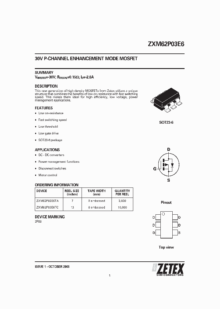 ZXM62P03E6_5041758.PDF Datasheet