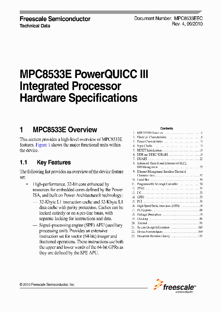 MPC8533E10_5046200.PDF Datasheet
