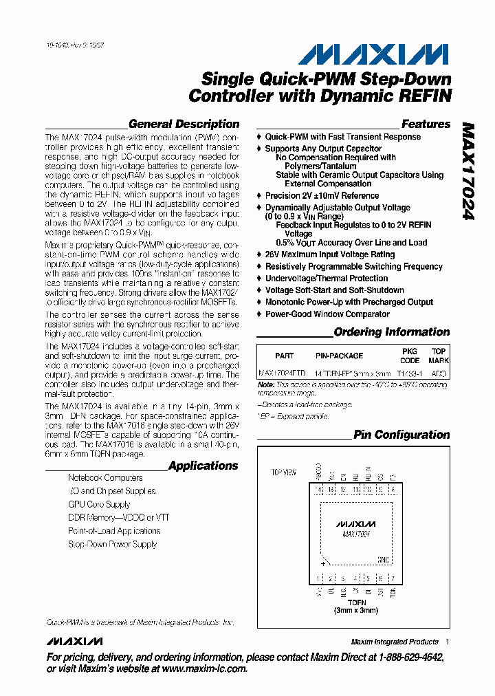 MAX17024_5054808.PDF Datasheet