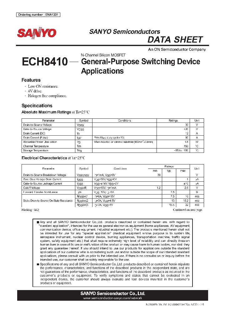ECH8410_5057110.PDF Datasheet