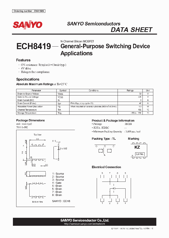 ECH8419_5057111.PDF Datasheet