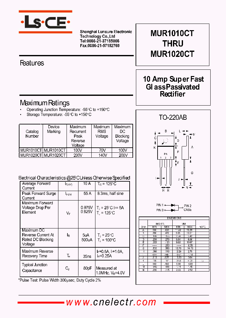 MUR1020CT_5060285.PDF Datasheet
