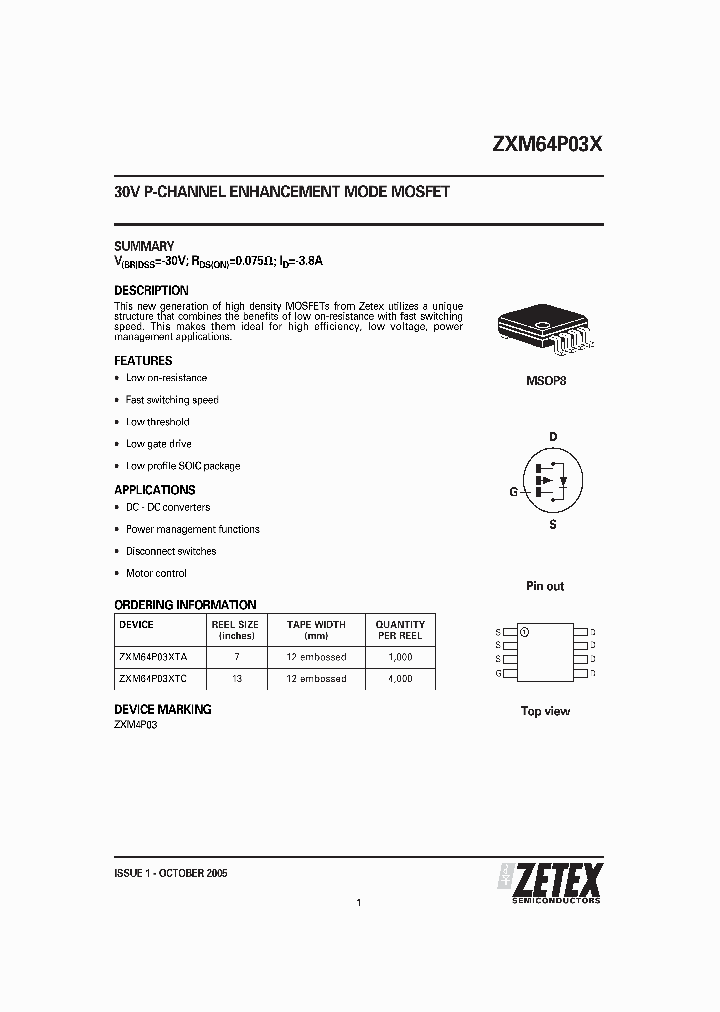 ZXM64P03XTA_5062718.PDF Datasheet