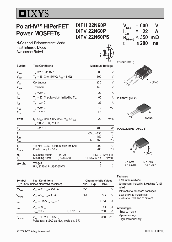 IXFV22N60PS_5067664.PDF Datasheet