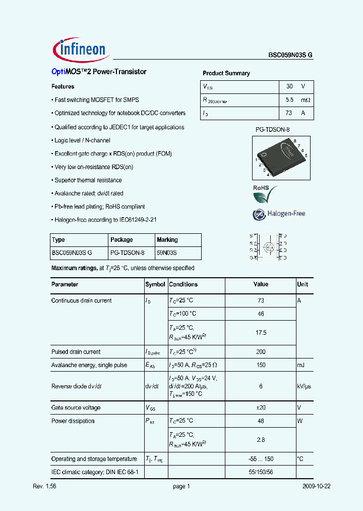 BSC059N03SG_5068539.PDF Datasheet