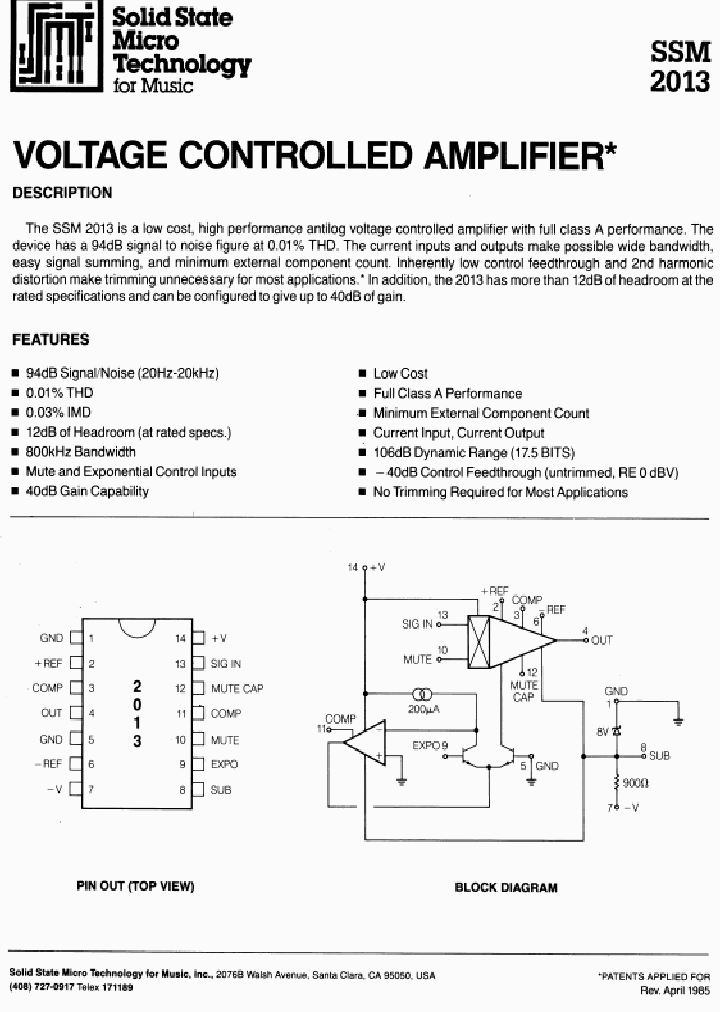 SSM2013_28256.PDF Datasheet