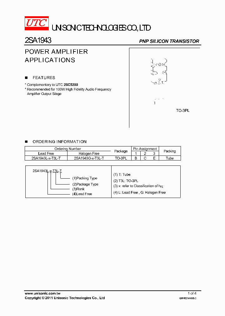 2SA1943G-X-T3L-T_31920.PDF Datasheet