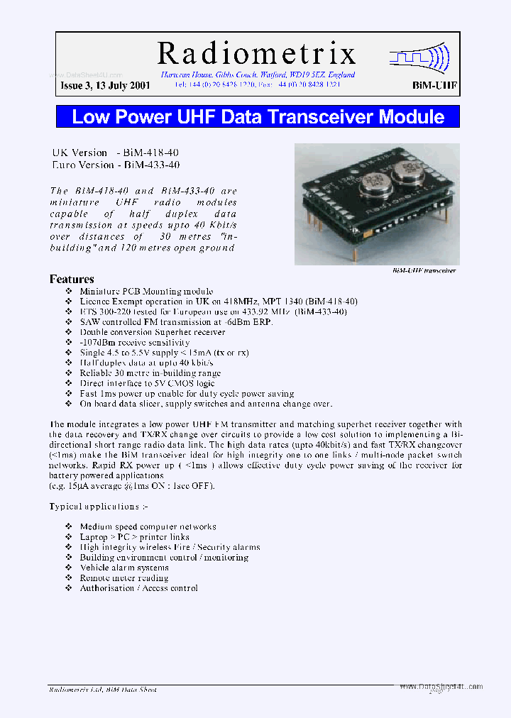 BIM-418-40_38306.PDF Datasheet