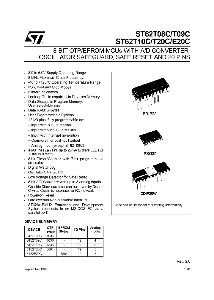 ST62T09C_38549.PDF Datasheet