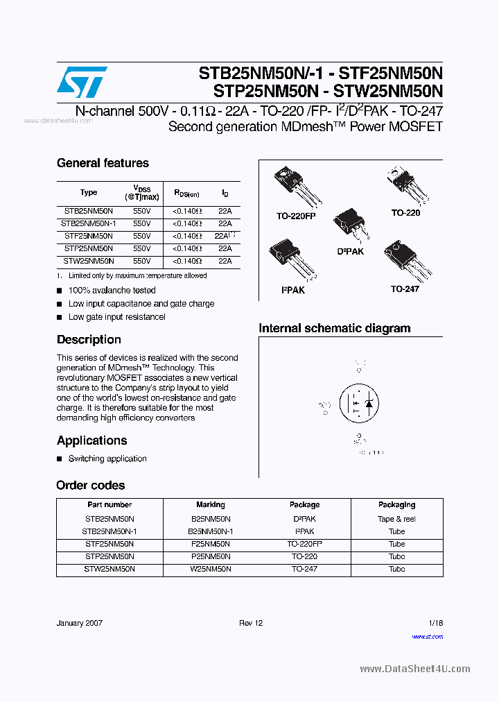 STP25NM50N_38659.PDF Datasheet