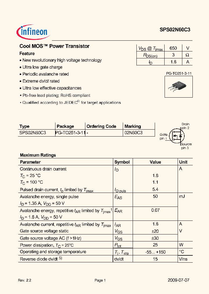 SPS02N60C3_56238.PDF Datasheet