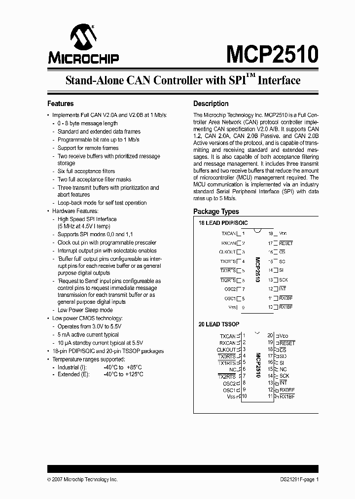 MCP2510-P_56772.PDF Datasheet
