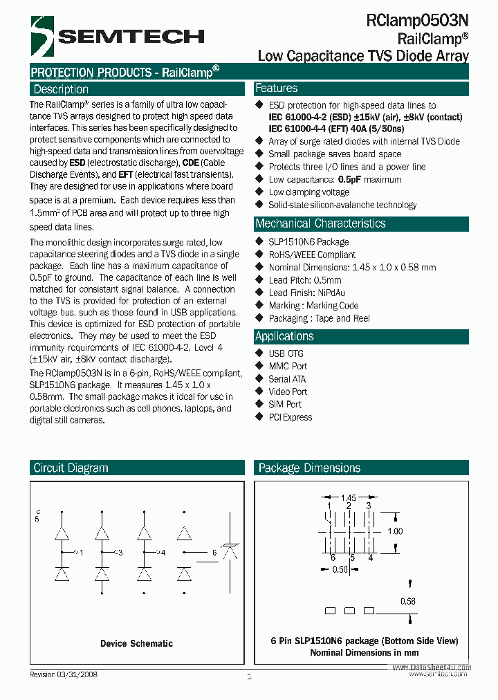 RCLAMP0503N_39982.PDF Datasheet