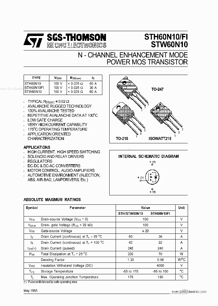 W60N10_39993.PDF Datasheet