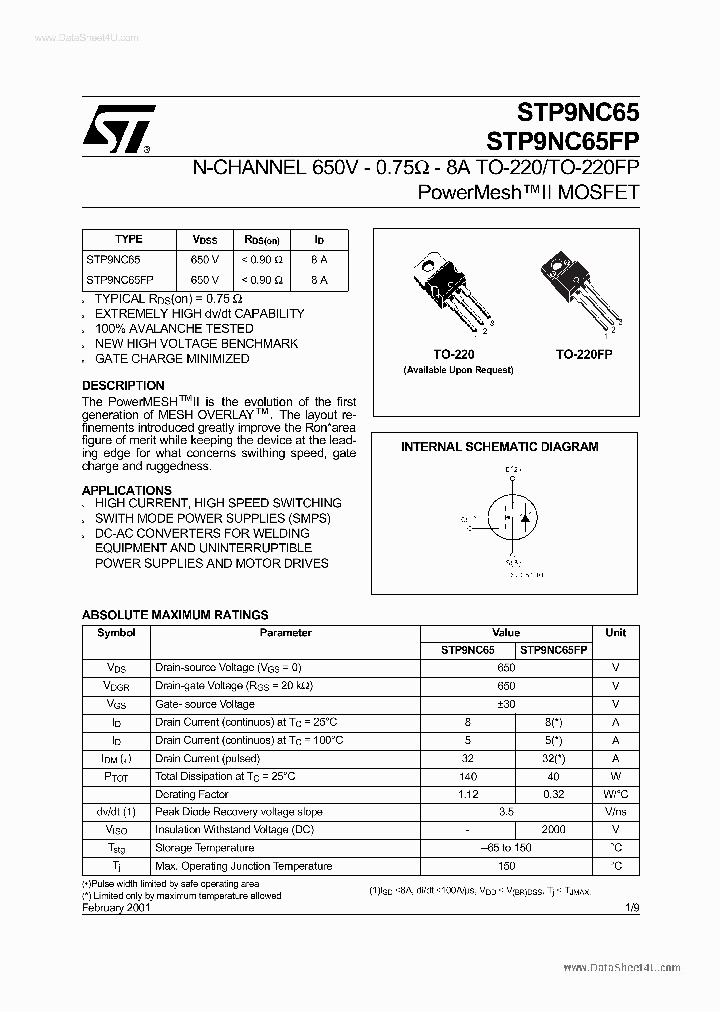 P9NC65FP_41130.PDF Datasheet