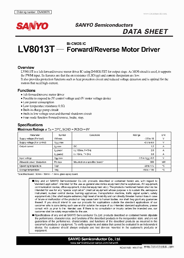 LV8013T_41311.PDF Datasheet