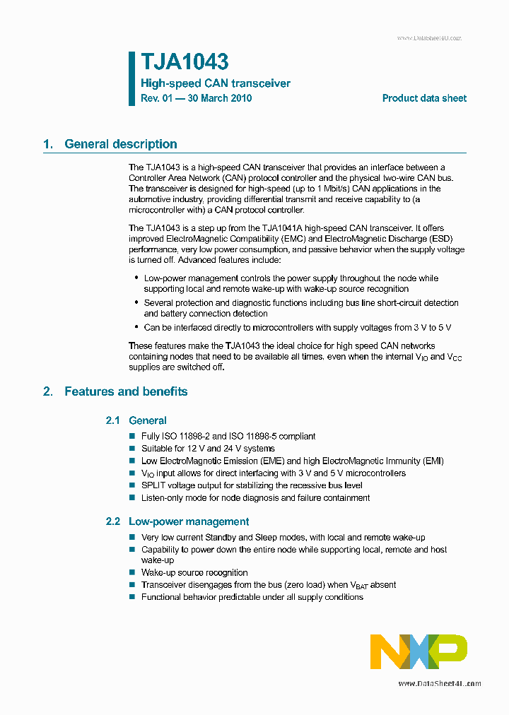 TJA1043_41959.PDF Datasheet