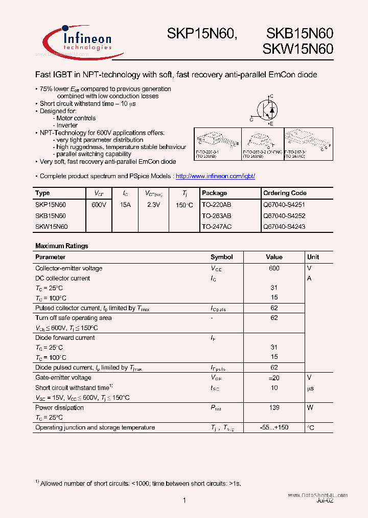 SKP15N60_71628.PDF Datasheet