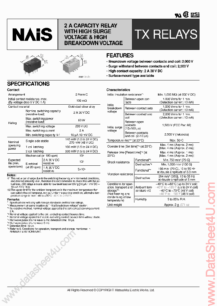 TX2SS-L-XX_43655.PDF Datasheet