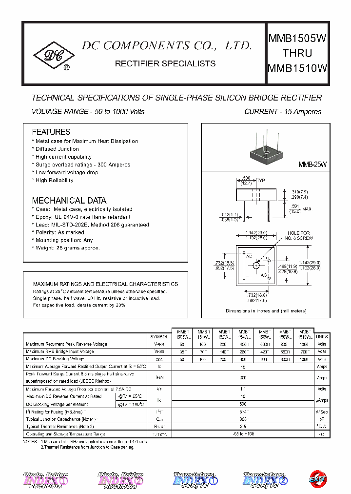 MMB1505W_87127.PDF Datasheet