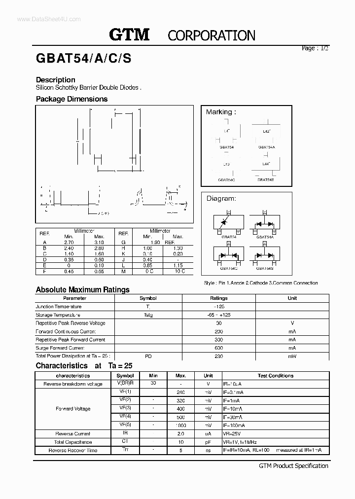 GBAT54_44994.PDF Datasheet