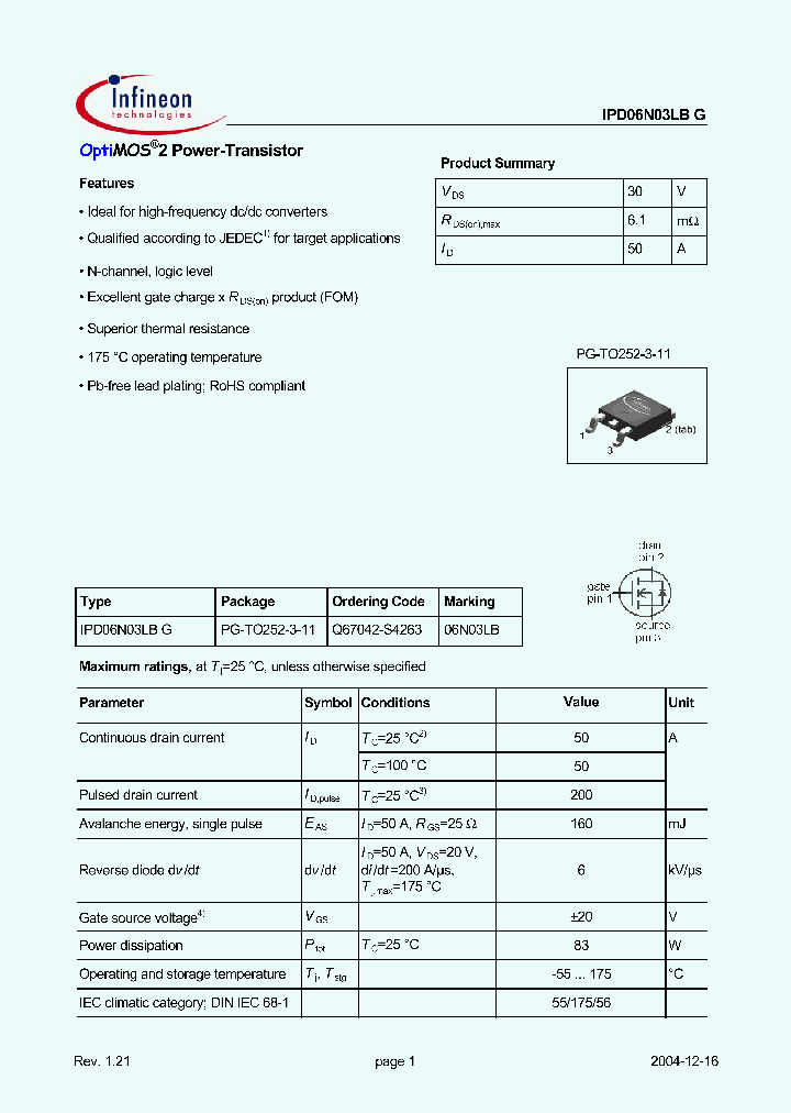 IPD06N03LB_118125.PDF Datasheet