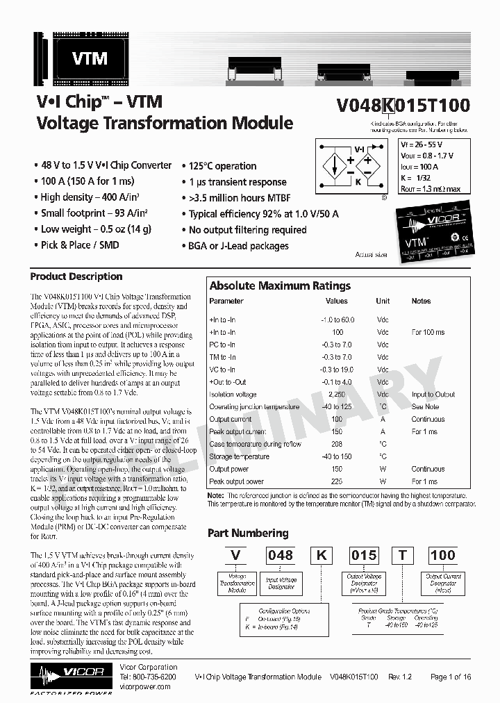 V048F015T100_133512.PDF Datasheet