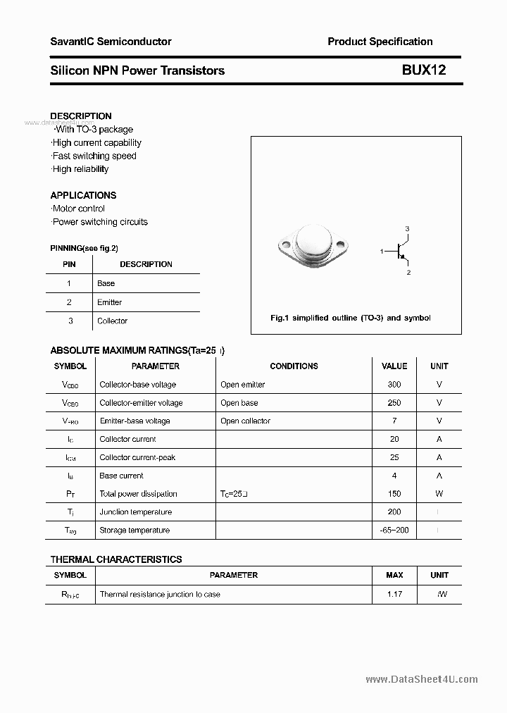 BUX12_134828.PDF Datasheet