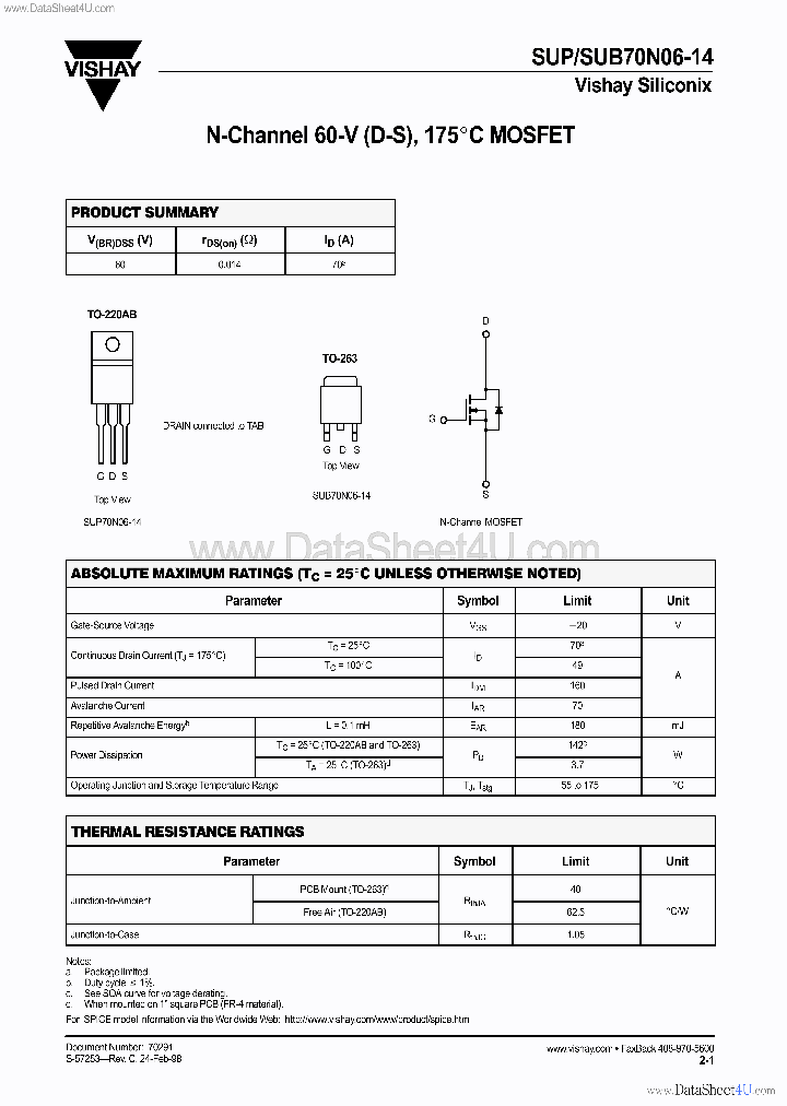 SUB70N06-14_136024.PDF Datasheet