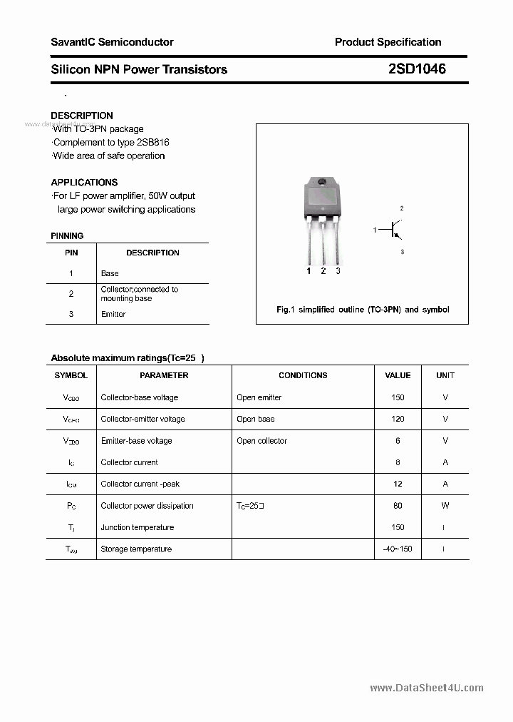 2SD1046_137216.PDF Datasheet