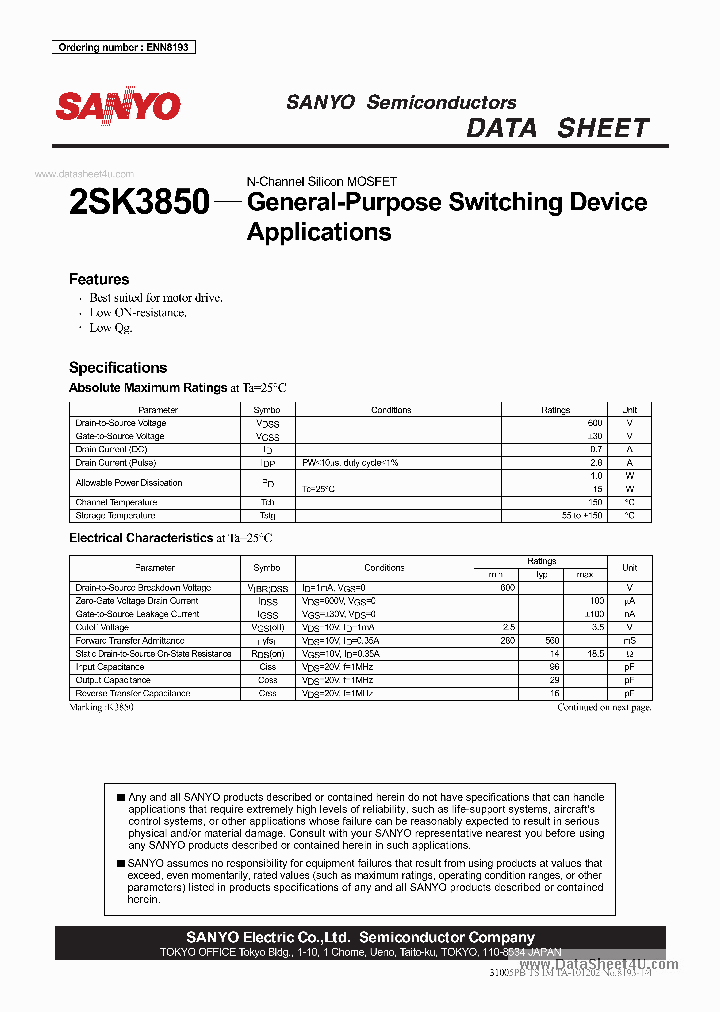 K3850_139519.PDF Datasheet