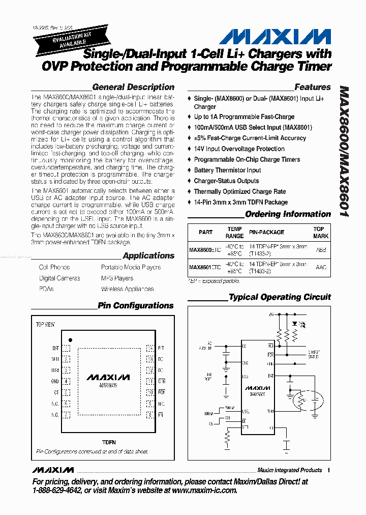 MAX8600_139991.PDF Datasheet