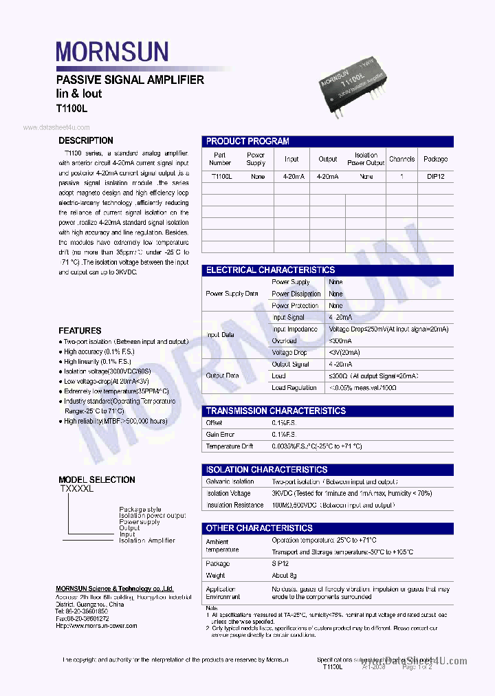 T1100L_140199.PDF Datasheet