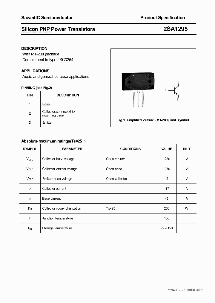 2SA1295_148484.PDF Datasheet