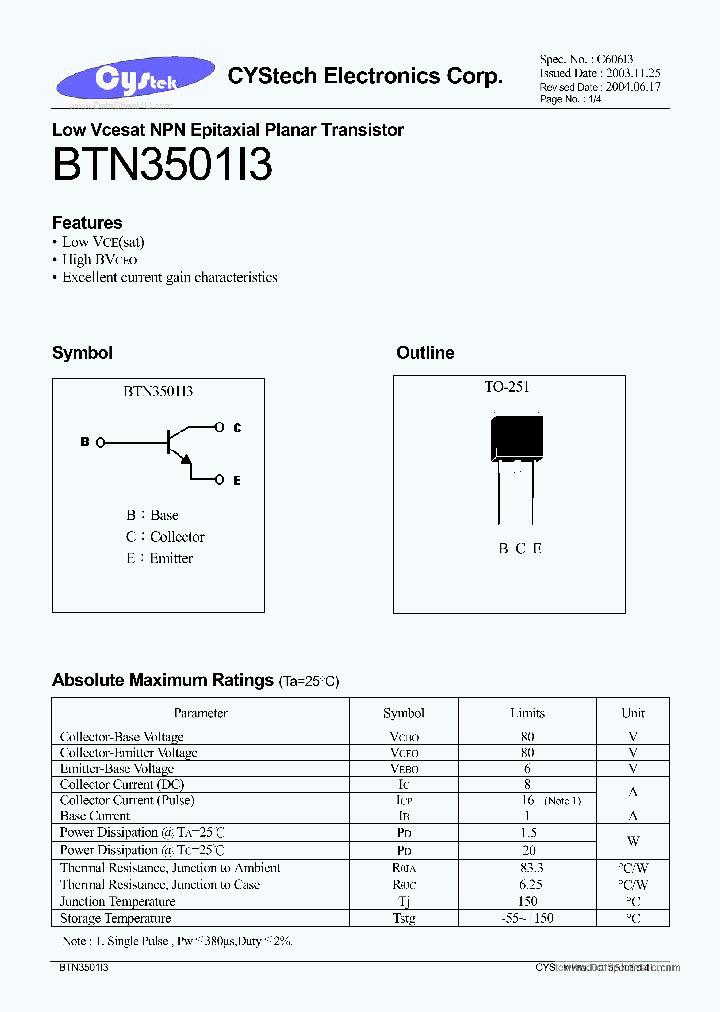 BTN3501I3_148795.PDF Datasheet