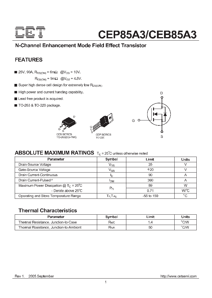 CEP85A3_174298.PDF Datasheet