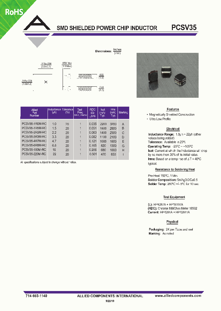 PCSV35-6R8M-RC_177246.PDF Datasheet
