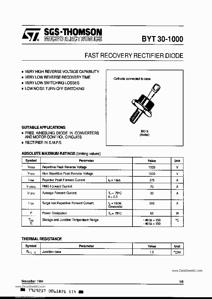 BYT30-1000_156342.PDF Datasheet