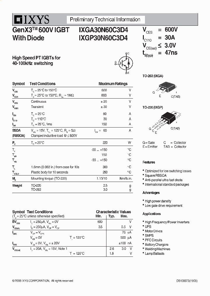 IXGA30N60C3D4_159364.PDF Datasheet