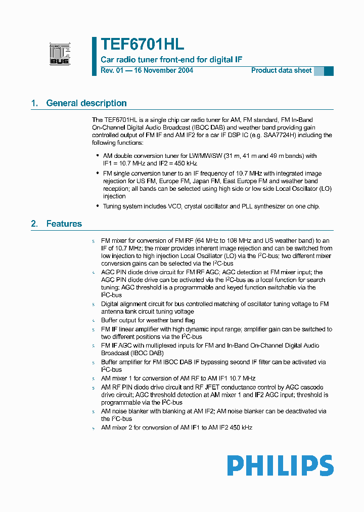 TEF6701HL_160443.PDF Datasheet