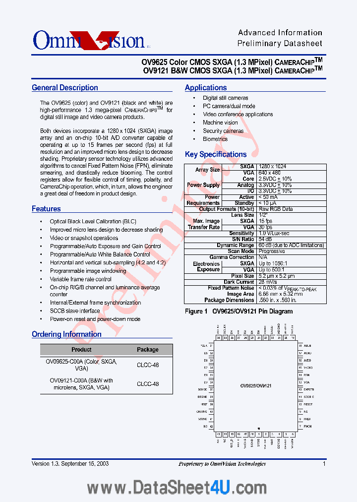 OV9121_163779.PDF Datasheet