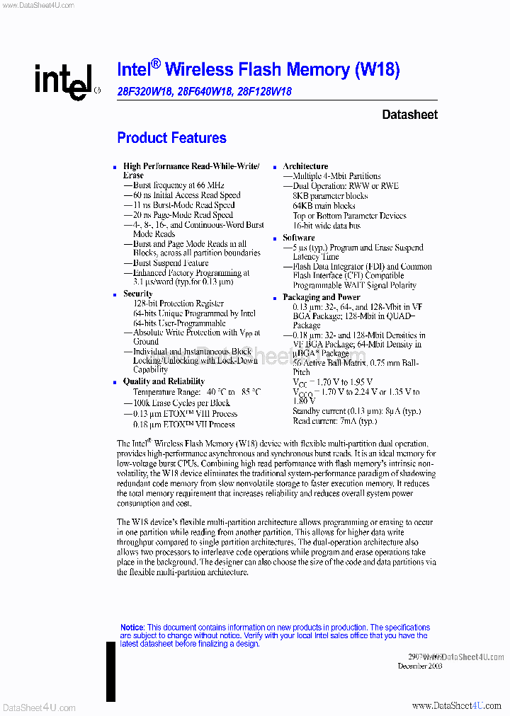 GE28F640W18_164748.PDF Datasheet