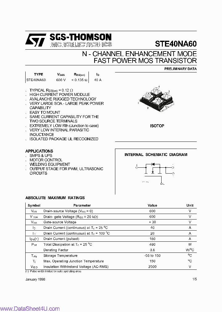 STE40NA60_165631.PDF Datasheet