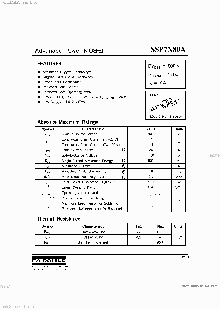 SSP7N80A_165958.PDF Datasheet