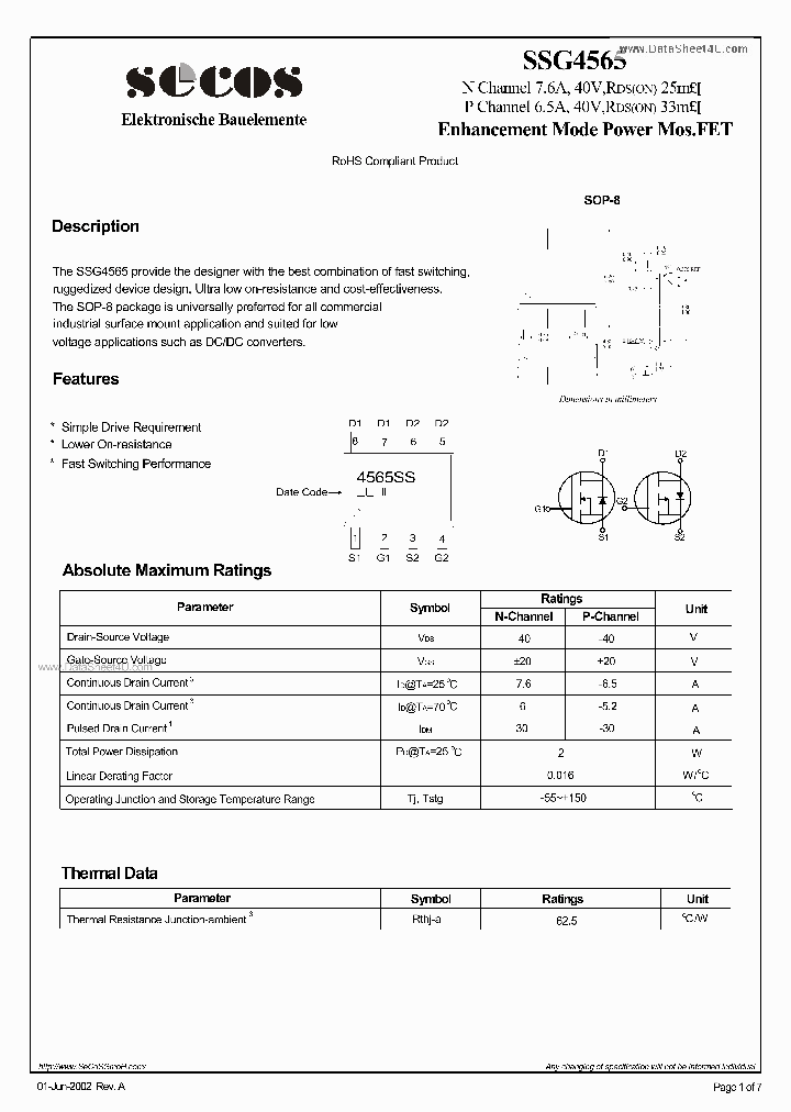 SSG4565_167954.PDF Datasheet