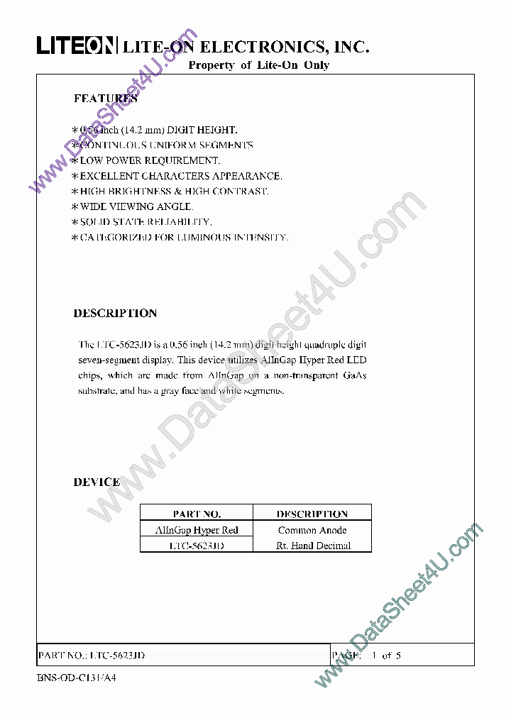 LTC-5623JD_169316.PDF Datasheet