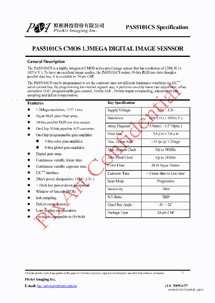PAS5101CS_173313.PDF Datasheet