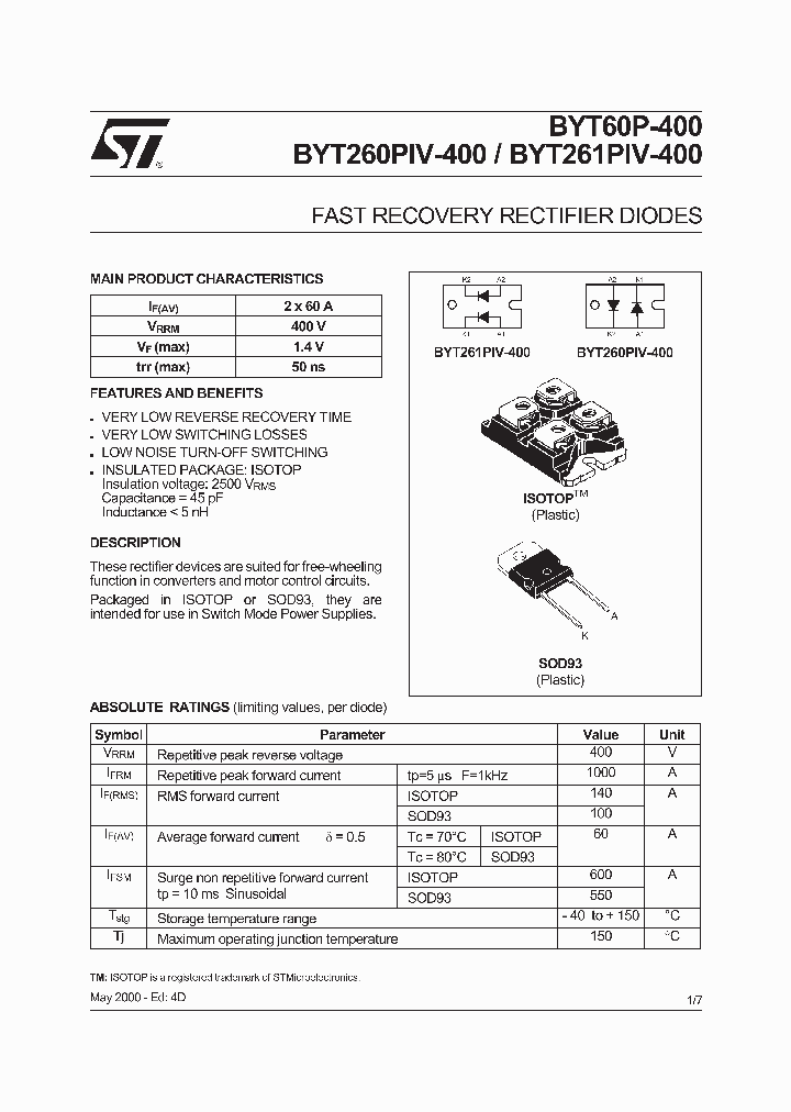 BYT260PIV-400_200331.PDF Datasheet