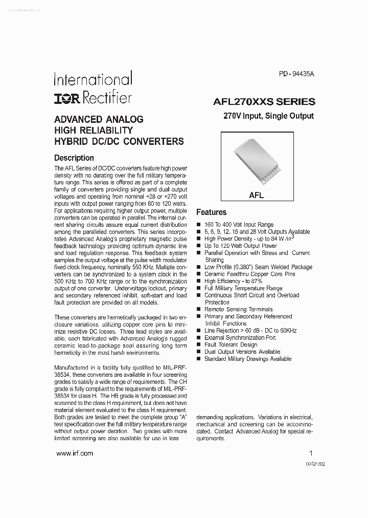 AFL270XXS_176676.PDF Datasheet